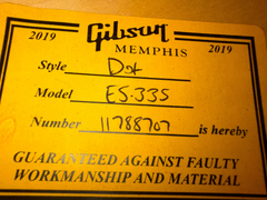 Gibson Memphis ES-335 Semi Hollow Acoustic Electric Guitar - 2011 Model With Hard Case