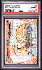 Pokémon- PSA 10 Ninetales Break 16/108 XY Evolutions
