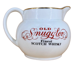 Old Smuggler Finest Scotch Whisky - Ceramic Jug - White - Vintage