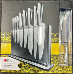 Baccarat Damishiro 9 Piece Knife Set -NAMI Block