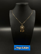 9ct Chain & Diamond Set Dreamcatcher Pendant 3.7gms