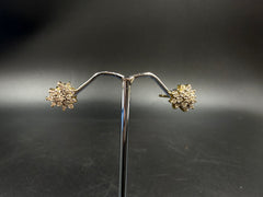 12ct Diamond Cluster Earrings 3.5gms