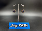 9ct Diamond Square Earrings 4.2gms