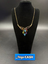 9ct Coloured Stones Necklace 6.3gms