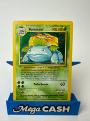 VENUSAUR 15/102 BASE SET HOLO RAW POKEMON CARD (Lp-Dmg)