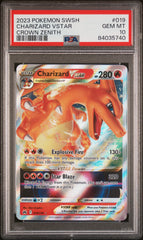 Pokemon- Charizard Vstar 019/159 PSA 10 Crown Zenith