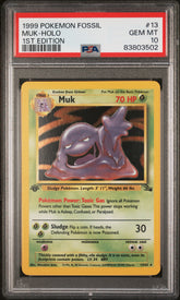 Pokemon- Muk Holo 13/62 - PSA 10 1st Edition
