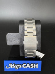 MENS PULSAR BLUE DIAL CHRONOGRAPH JAPAN MOVEMENT QUARTZ VD53-X220 WATCH - WITH INGRAVING ON BACK