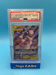 Pokemon 2019 Mewtwo & Mew GX 222/236 PSA 10