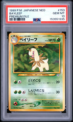 Pokemon - PSA 10 Bayleef Japanese Neo Premium Flie