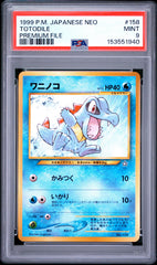 Pokemon - PSA 9 Totodile Japanese Neo Premium File