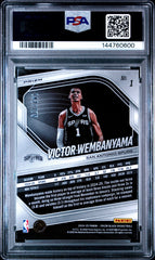 PSA 10 2024 PANINI PRIZM BLACK #1 VICTOR WEMBANYAMA WHITE PRIZM #142/175