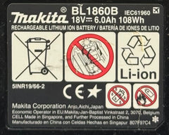Makita 18V 6.0Ah Battery (BL1860B)