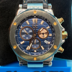 GC MENS CHRONOGRAPH QUARTZ MOVEMENT WATCH - LEATHER STRAP - X72025G7S-01087