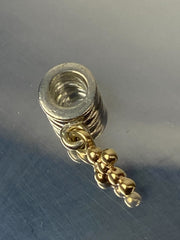PANDORA Retired Sterling Silver Bead with 14K Gold Cross Dangle