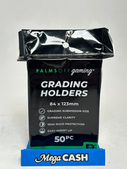 Palms Off Gaming Grading Holders (50 Pack) – 84 x 123mm