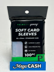 Palms Off Gaming Soft Card Sleeves (100 Pack) β Standard Size 65 x 91mm