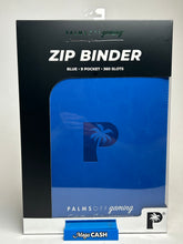 Palms Off Gaming Zip Binder – Blue (9-Pocket, 360 Card Slots)
