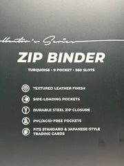 Palms Off Gaming Zip Binder β Teal (9-Pocket, 360 Card Slots)