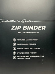 Palms Off Gaming Zip Binder β Red (9-Pocket, 360 Card Slots)