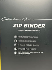 Palms Off Gaming Zip Binder β Yellow (9-Pocket, 360 Card Slots)