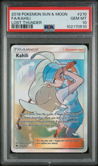 2018 Pokémon TCG Sun And Moon Lost Thunder Kahili #210 PSA 10 Gem Mint