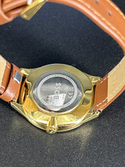 Boss unisex watch. Genuine leather band and gold stainless bezel - Mega Cash Sydney