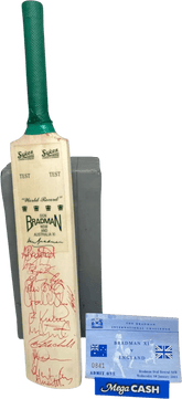 Bradman International Challenge Bowral 2003 Bradman XI v England Signed Mini Bat - Mega Cash Sydney