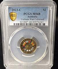 PCGS - MS68 - $2 Vietnam War Colorized
