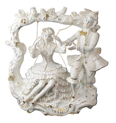 Capodimonte Porcelain - Lovers Couple on Swing - 20'x19'x12' - Mega Cash Sydney