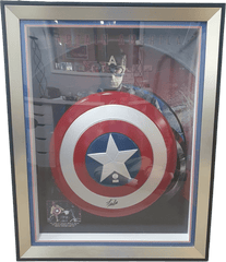 CAPTAIN AMERICA SHIELD - HAND SIGNED BY STAN LEE / WITH COA RS067928 - Mega Cash Sydney