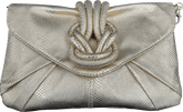 Collette gold alligator patterned clutch with cross body strap - Mega Cash Sydney