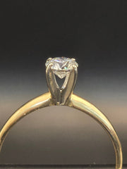 Diamond Solitare Dress Ring 14ct Gold with Valuation Certificate - Size R - Mega Cash Sydney