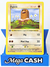 Diglett 47/102 First 1st Edition Shadowless Base Set 1999 NM - Mega Cash Sydney