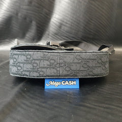 DIOR - Saddle Messenger Bag Black Dior Oblique Jacquard & Black Grained Calfskin - Mega Cash Sydney
