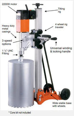 Dymaxion Core Drilling Machine 2200 Watt Rig Mounted 1 1/4" UNC Spindle AGCDM250 - Mega Cash Sydney