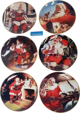 Fine Porcelain Collector - 6 x Franklin Mint Vintage Christmas plates Coca - Cola - Mega Cash Sydney