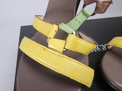 Giorgio Armani - Yellow and Green Heels / Shoes - XGDM43 - S: 9 Aus - Mega Cash Sydney
