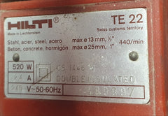 HILTI - ROTARY HAMMER DRILL - TE22 - Mega Cash Sydney