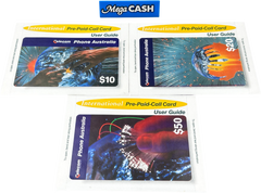 International Telecom Pre - Paid - Call Card - $10/$20/$50 - 3 Card Set - Mega Cash Sydney