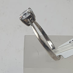 Ladies CZ Silver Ring 1.8GMS - Size Q / 8.5 US - Mega Cash Sydney