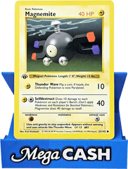 Magnemite 53/102 First 1st Edition Shadowless Base Set 1999 NM - Mega Cash Sydney