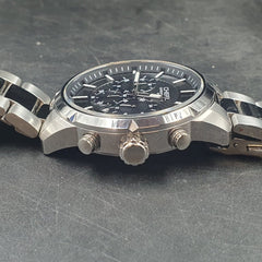 MENS CHISEL WATCH - 50.0GMS - SILVER STAINLESS STEEL BAND - CHRONOGRAPH - Mega Cash Sydney