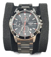 MENS LORUS WATCH - 50.0GMS - VD57-X147 - SILVER STAINLESS STEEL BAND - Mega Cash Sydney
