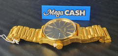 MENS - NIXON - ANALOGUE WATCH - THE SENTRY SS - GOLD METAL BAND - NEVER BE LATE - IN BOX W/ SPRARE LINKS - Mega Cash Sydney