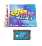 Nintendo Game Boy Advance Cartridge Game - Crash & Spyro - Super Pack Volume 1 - Mega Cash Sydney