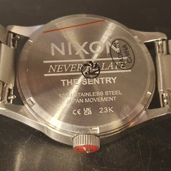 NIXON - Sentry Stainless Steel - Silver/Cranberry - Watch - Mega Cash Sydney