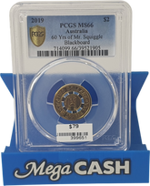 2019 - $2 60 Yrs of Mr. Squiggle Blackboard - PCGS MS66