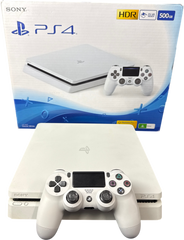 Sony - White Playstation 4 Slim - 500GB - CUH-2202A - SS-13.52