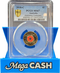 PCGS MS67 - Armistice Centenary $2 Coin